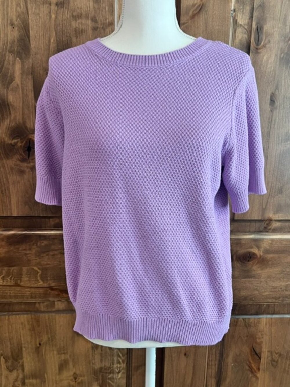 Lavender NorthStyle Short Sleeve Sweater Top